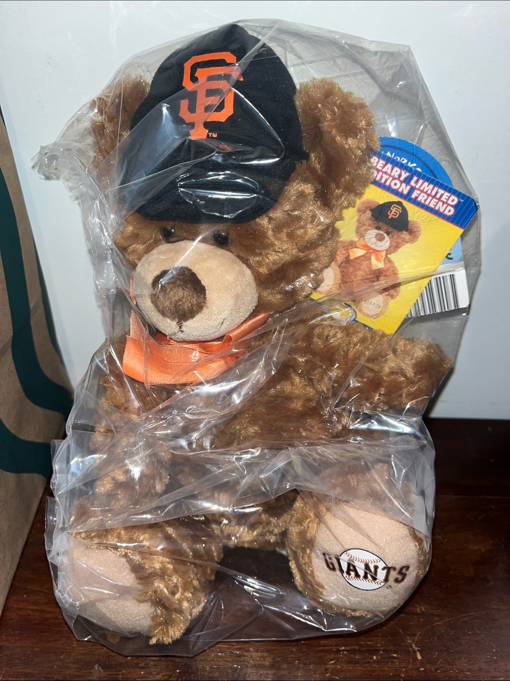 New Build a Bear SF Giants Brown Plush Teddy Beary Limited Edition Friend w/Tag